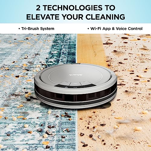 Shark ION Robot Vacuum AV752 with Wi-Fi Voice Control .45-Quart Dust Cup Capacity Smoke/Ash , White by Shark - Image 3