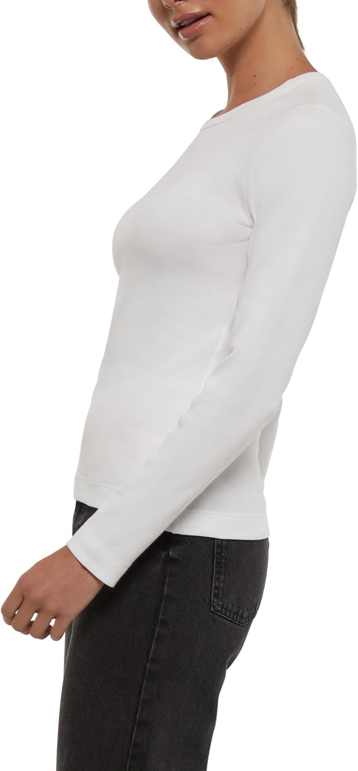 Three Dots Womens Crew Neck Long Sleeve Tee - Image 3