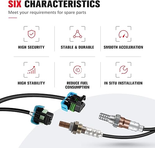 Miniatura 5 de QIJIAUTO Sensor de oxígeno O2 Upstream Downstream 15282 234-4669 Compatible con Buick Verano 2012-2014 para Cadillac Escalade 2003-2006