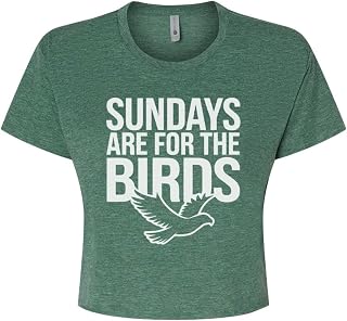 Sundays are for The Birds St Patrick's Day Festival Crop Tee Shirt Women's