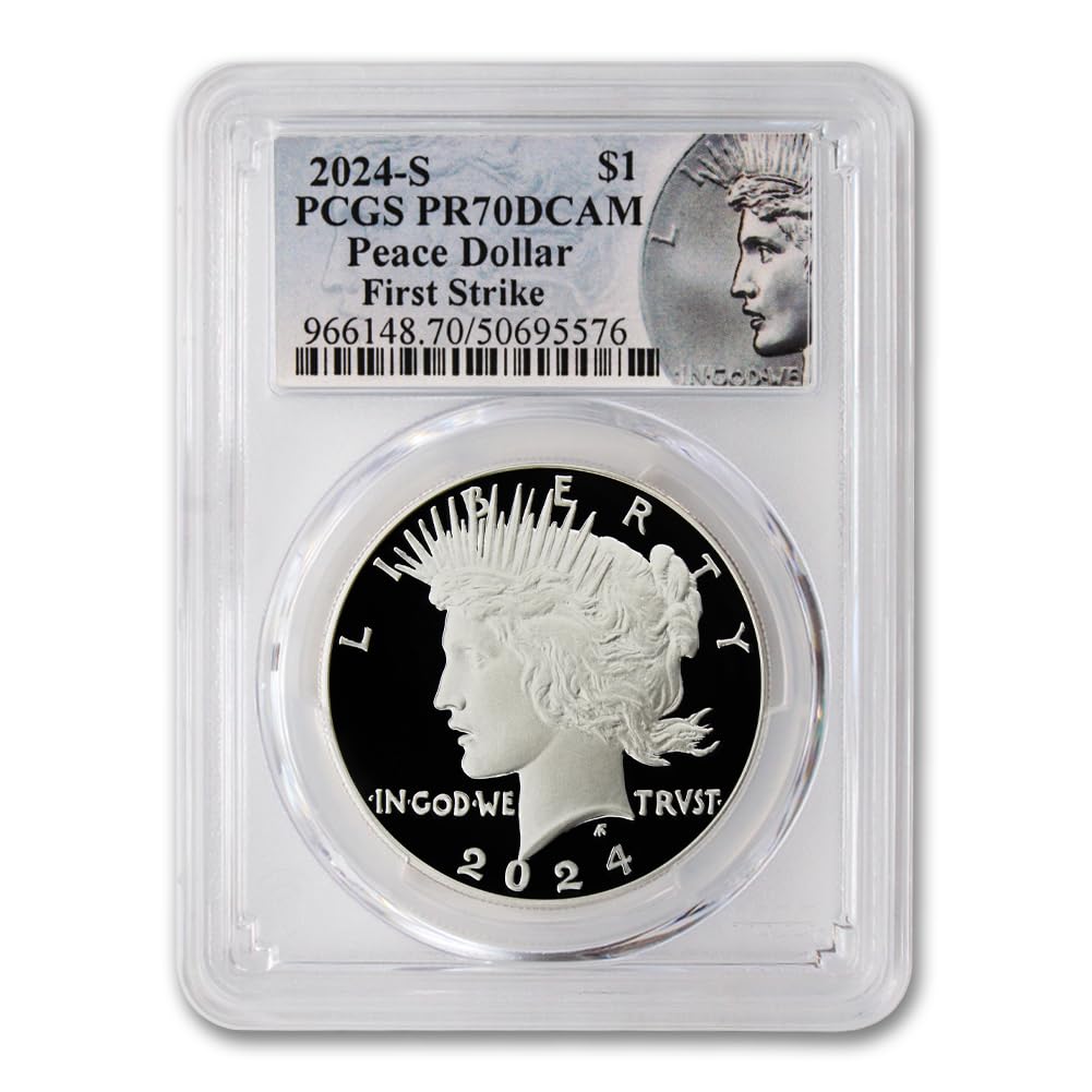2024 S American Silver Peace Dollar Proof Coin PR-70 Deep Cameo (First Strike) with Original Government Packaging $1 PCGS PR70DCAM