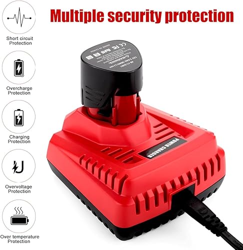 Miniatura 7 de Energup Paquete de 2 baterías y cargador de repuesto de 6.5Ah 12V para Milwaukee M 12, para 48-11-2440 48-11-2411 48-11-2410, con cargador