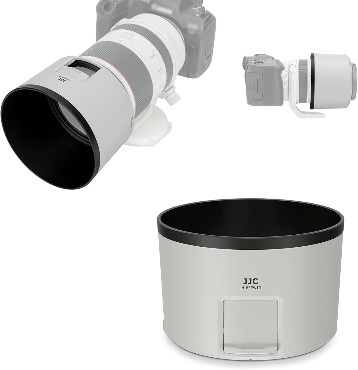 ET-83FW III Lens Hood for Canon RF 70-200mm f/2.8L & RF 100-500m Lens | Replaces Canon ET-83FW Hood, Reversible, Compatible with 77mm Filter/Cap, with Side Window for ND CPL Filter Rotating