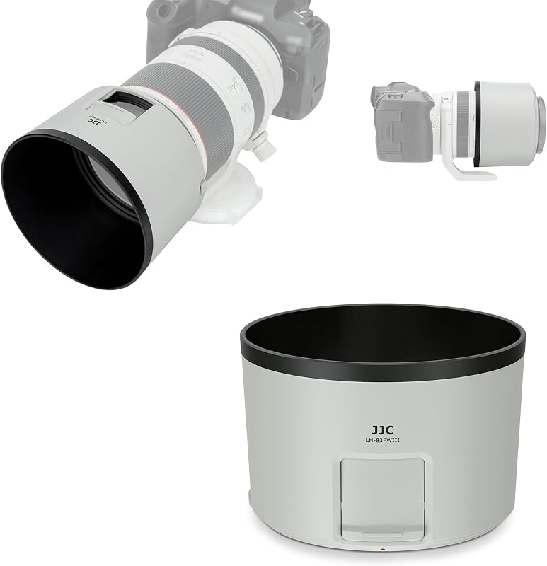 ET-83FW III Lens Hood for Canon RF 70-200mm f/2.8L & RF 100-500m Lens | Replaces Canon ET-83FW Hood, Reversible, Compatible with 77mm Filter/Cap, with Side Window for ND CPL Filter Rotating