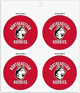 Northeastern University Huskies Logo Refrigerator Fridge Locker Vinyl Circle Magnet Set
