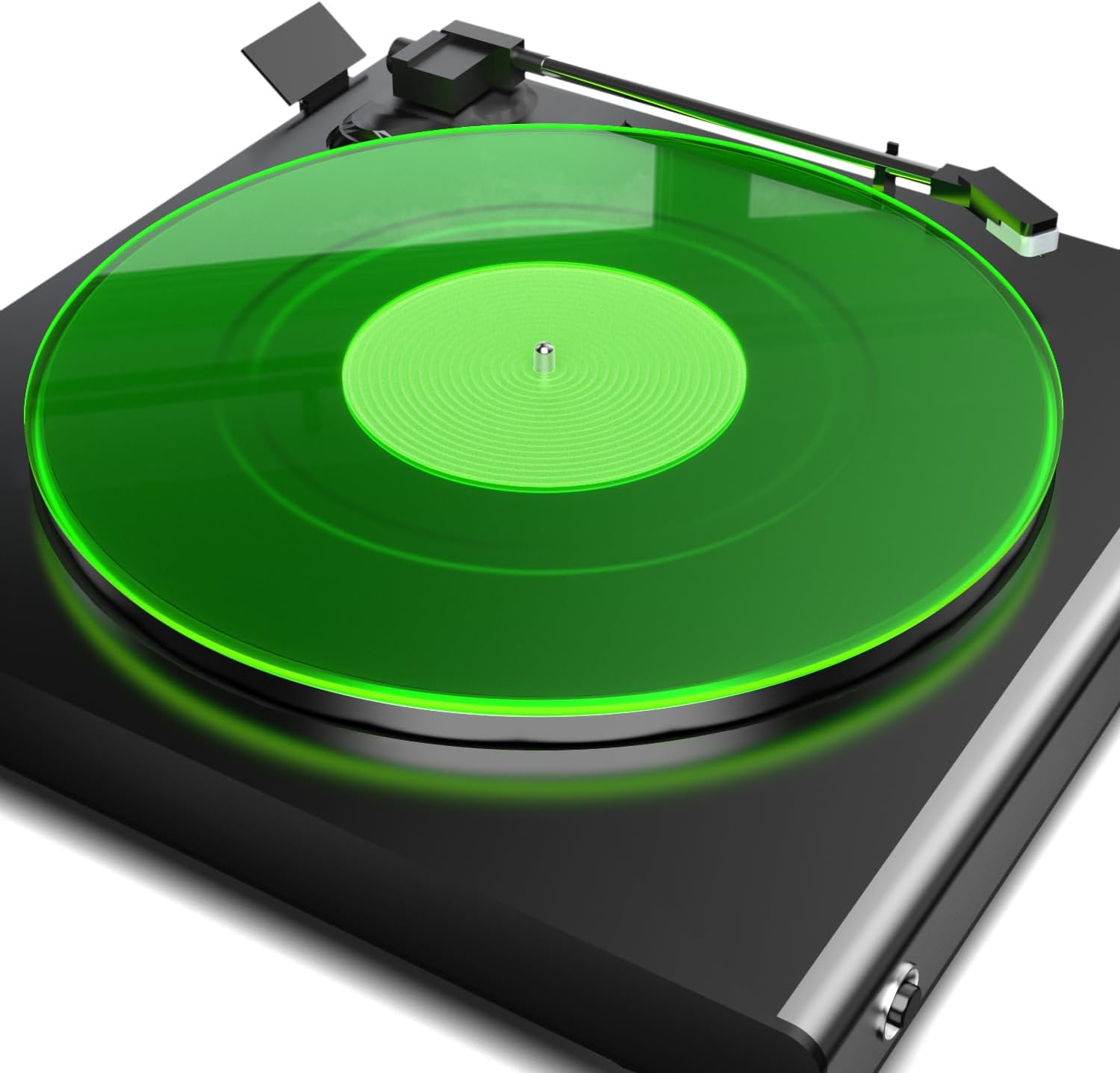 TAKMORK Turntable Mat Record Platter Slipmat: Acrylic Record Player Platter Vinyl Slipmat for Turntables Antistatic Tighter & Defined Bass, Green