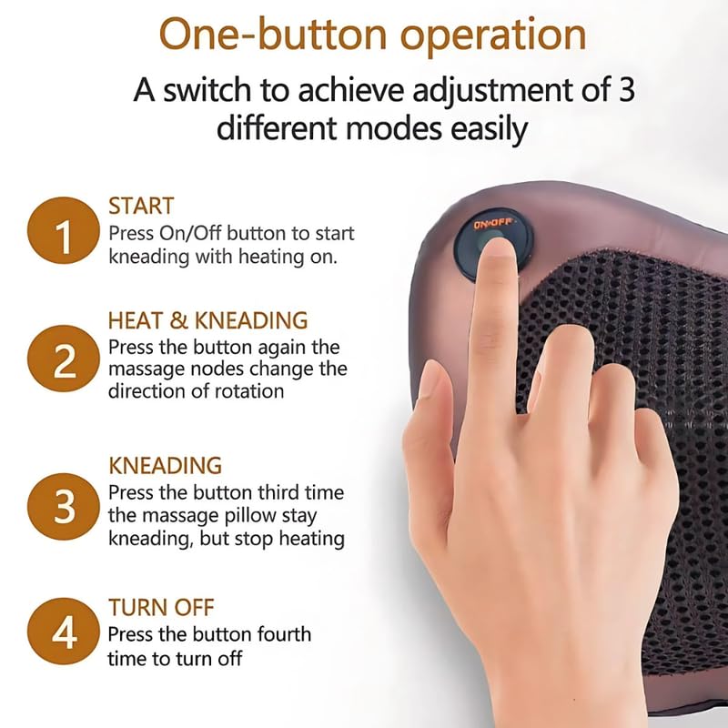 Drumstone Portable Electric Neck Body Massager Pillow, Electric Massager pillow for Home-Office Uses, Full Body Pain Relief Massager Pillow for Relaxation 𝟏𝟓 𝐘𝐞𝐚𝐫𝐬 𝐖𝐚𝐫𝐫𝐚𝐧𝐭𝐲 Drumstone Portable Electric Neck Body Massager Pillow, Electric Massager pillow for Home-Office Uses, Full Body Pain Relief Massager Pillow for Relaxation 𝟏𝟓 𝐘𝐞𝐚𝐫𝐬 𝐖𝐚𝐫𝐫𝐚𝐧𝐭𝐲