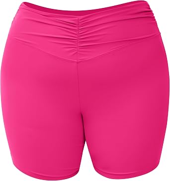 8" Plus Size High Waist Swim Shorts Women Tummy Control Bermuda Swimming Bottoms Surf Swim Board Shorts Capris XL