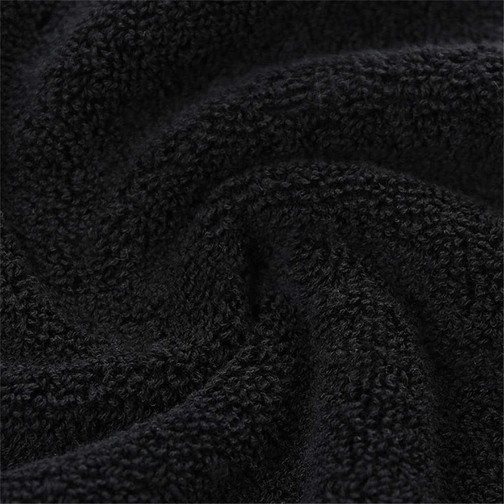 Black Large Bath Towel Cotton Thick Shower Face Towels Home Bathroom Hotel Adults (Color: Black, Size: 13.4 x 29.5 inches (34 x 75 cm), 5.3 oz (150 g) (Black 27.6 x 55.1 inches (70 x 140 cm), 17.6 oz