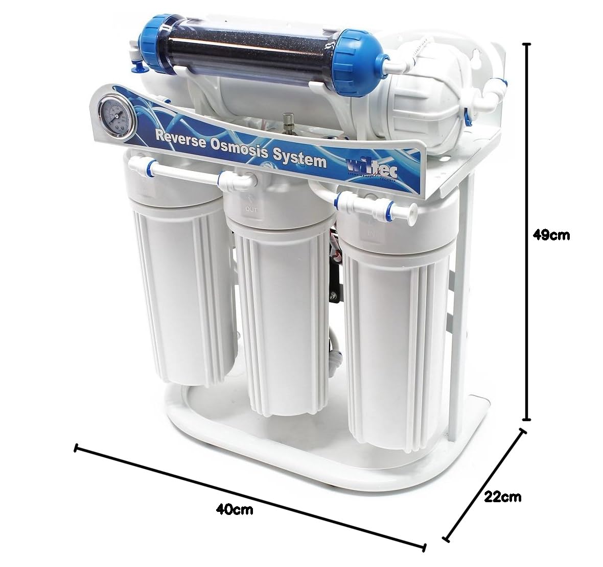 Naturewater NW-RO400-B3LS3 Equipo de filtrado de ósmosis 5-Etapas 1500l/día Filtración de agua