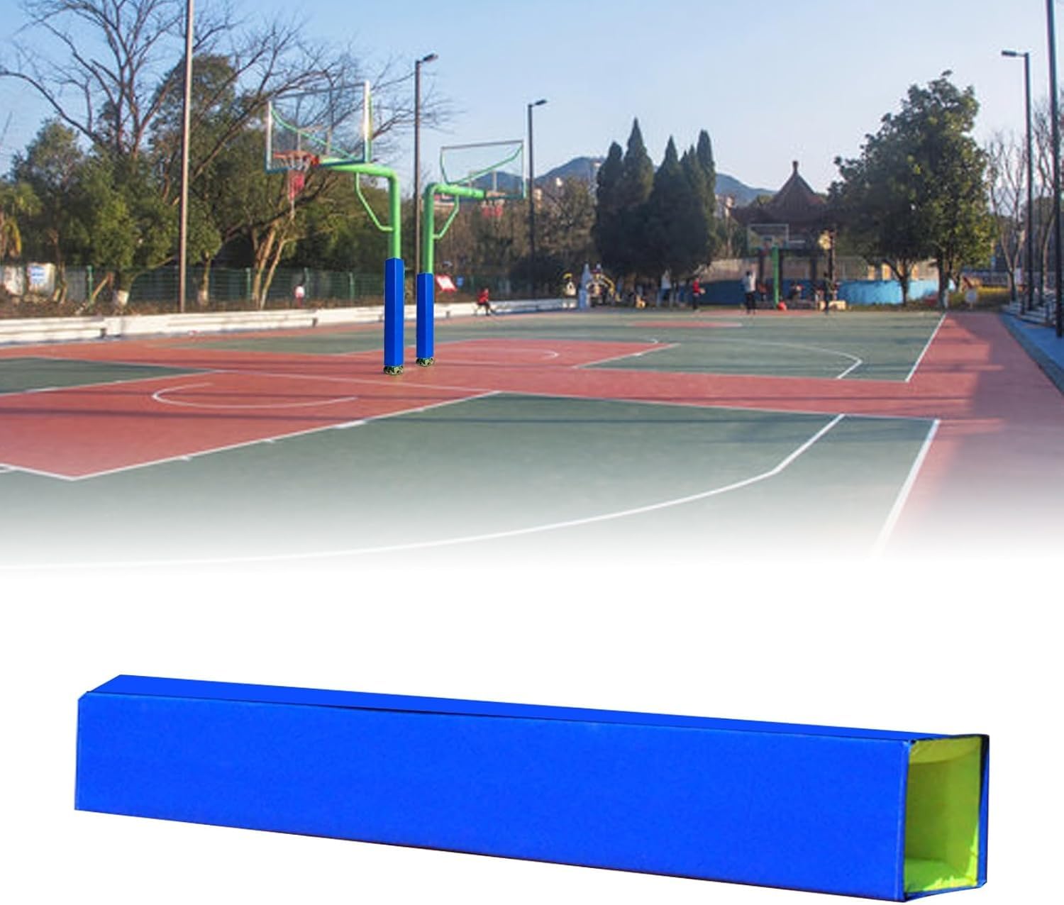 VUIKLCty Basketball Hoop Pads Square Post Covers Basement Post Pads(Blue,15 * 15cm/5.9 * 5.9in)