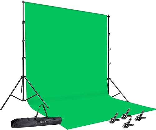 Photo Video Studio - Telón de fondo de pantalla verde Chromakey de muselina de algodón 10 x 12 pies con soporte de 8.5 x 10 pies, kit de sistema de disponible en Yaxa Guatemala
