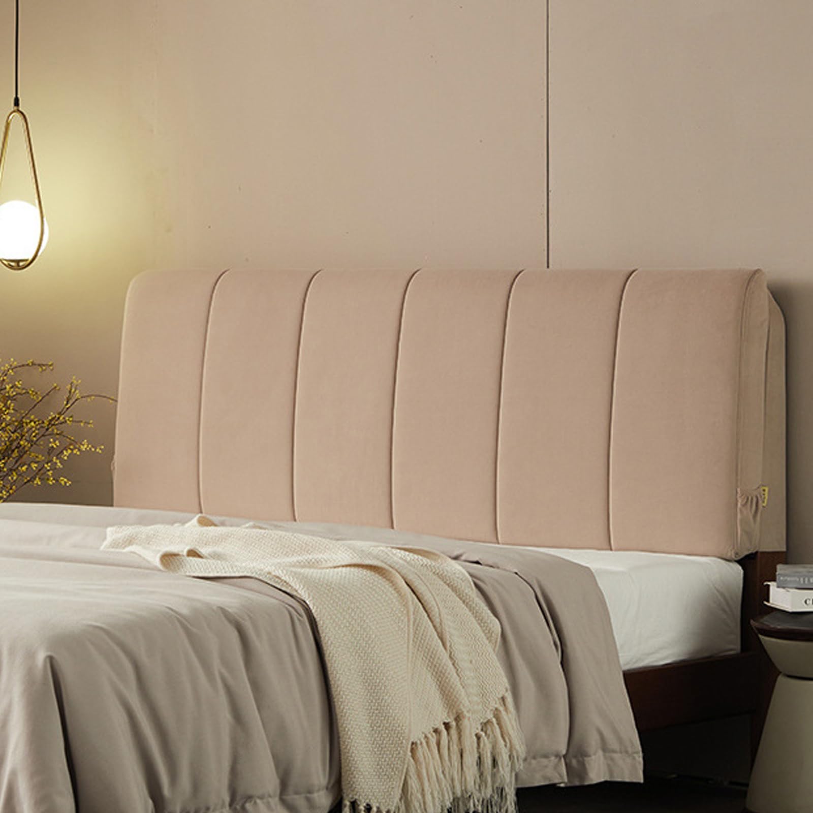 Tête de lit Queen Size Lotus Pink pour supprimer les douleurs au dos au lit
