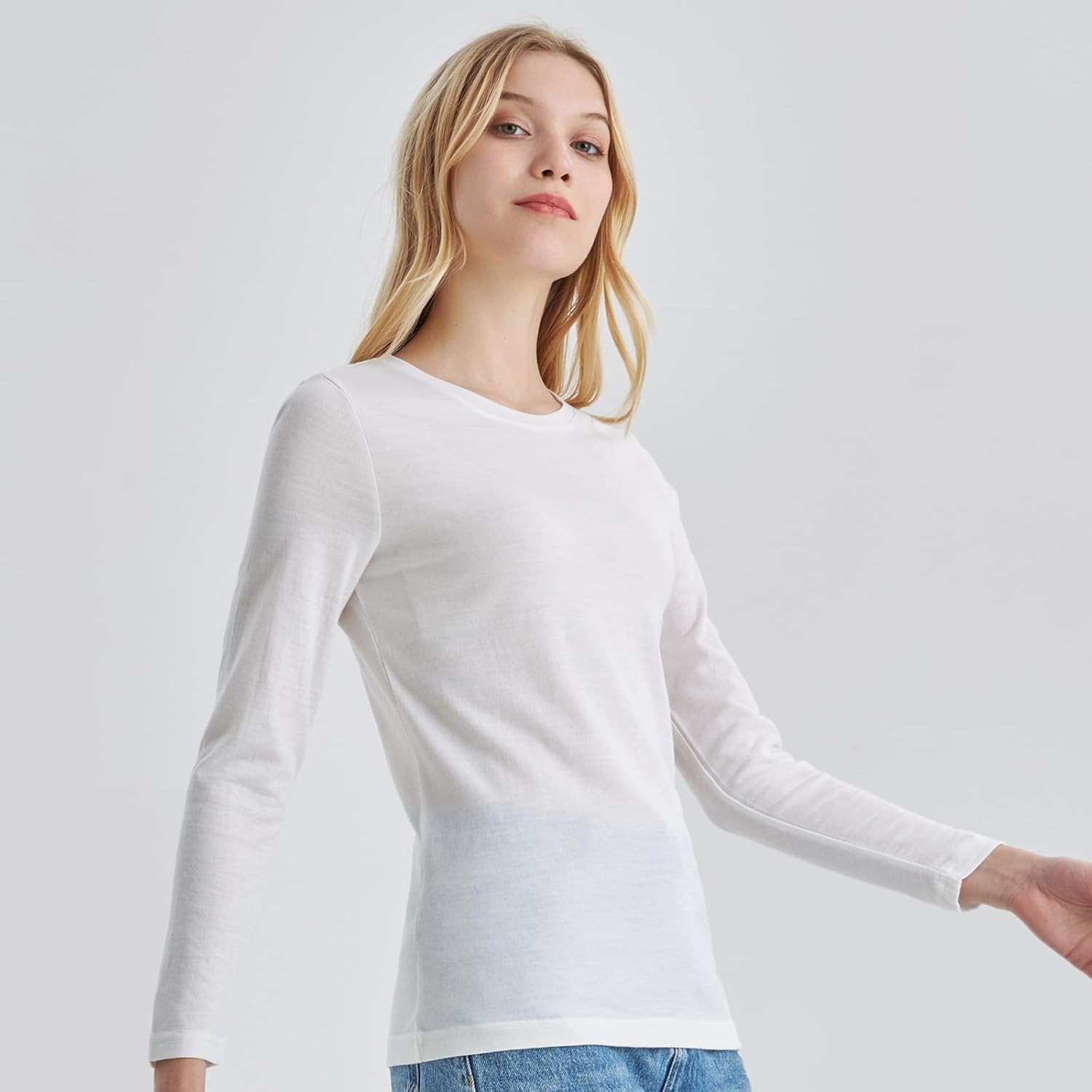 Merino Protect 100% Merino Wool Base Layer Women Thermals Underwear Lightweight Soft Long Sleeve Shirt for Hiking Skiing