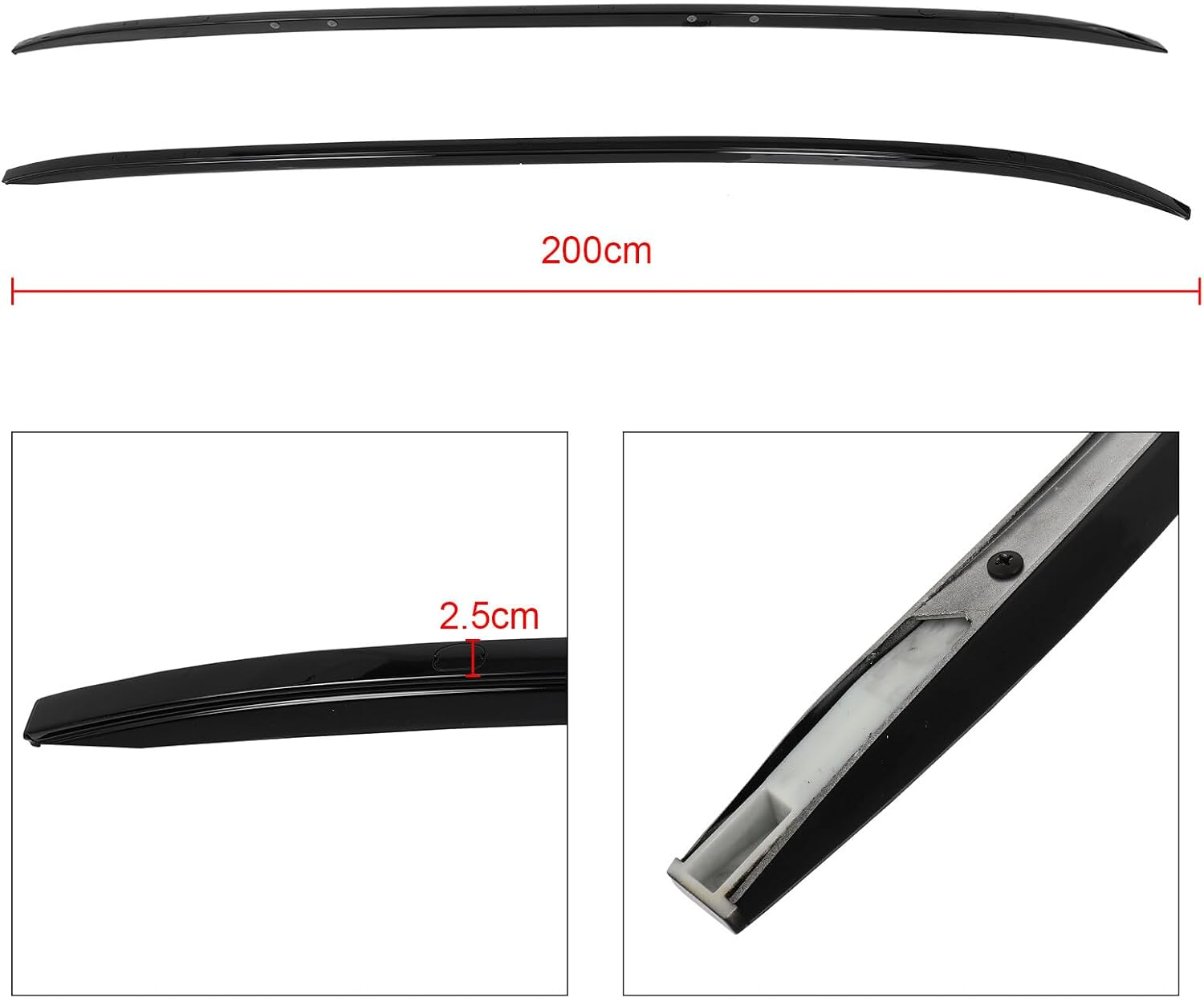 SCITOO Roof Rack Side Rails Fit for Mazda for CX-9 2016-2023, Cargo Carrier Kayak Rooftop Luggage Rack