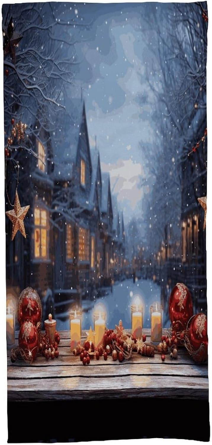 Christmas Atmosphere Towel Vacation Accessories Essentials Soft Lighterweight，Bath Towel for Adults Women Men，Bath Towels Gift for All Occasions, Machine Washable.