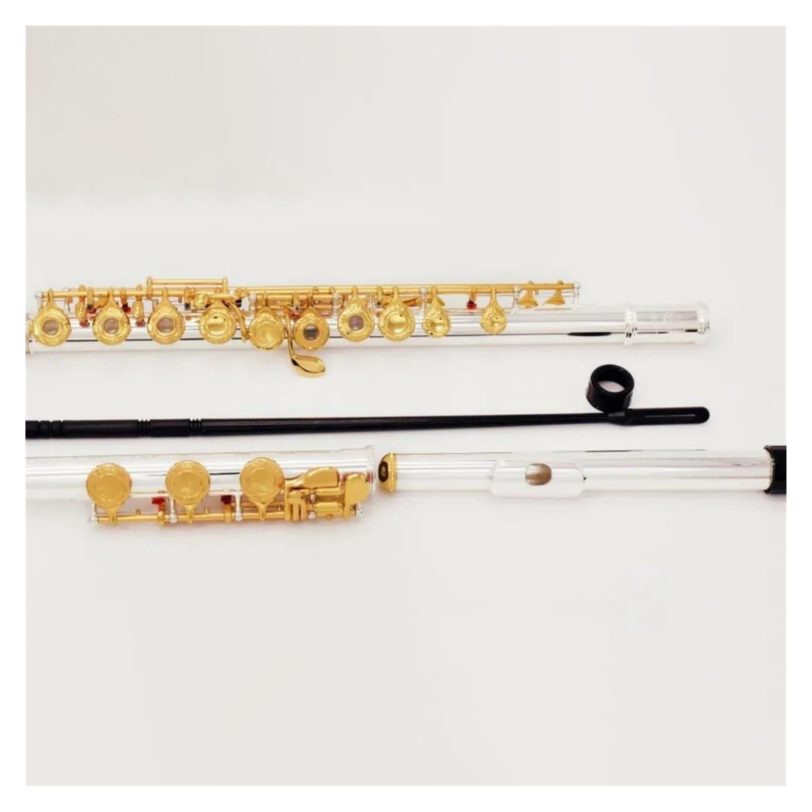 Flauto Con 17 Chiavi A Foro Aperto Intagliate Placcate In Oro Flauto Con Corpo B In Cupronichel Placcato Argento Flauto Traverso per Principiante