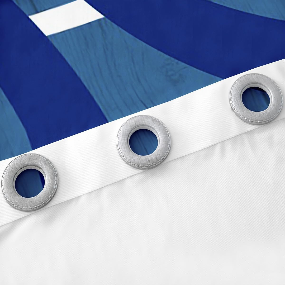 Feelyou Modern Wavy Circles Design Darkening Drapes for Boys Girls, Blue Grey Blackout Curtains Geometric Circle Swirl Window Curtains Abstract Art Window Treatments (2 Panels, 38 x 45 Inch)