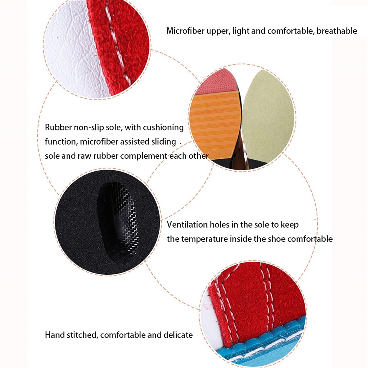 WJFGGXHK Mens Bowling Shoes Lawn Bowling Shoes Leather Bowls Shoes with Sliding Soles,Red,38 EU