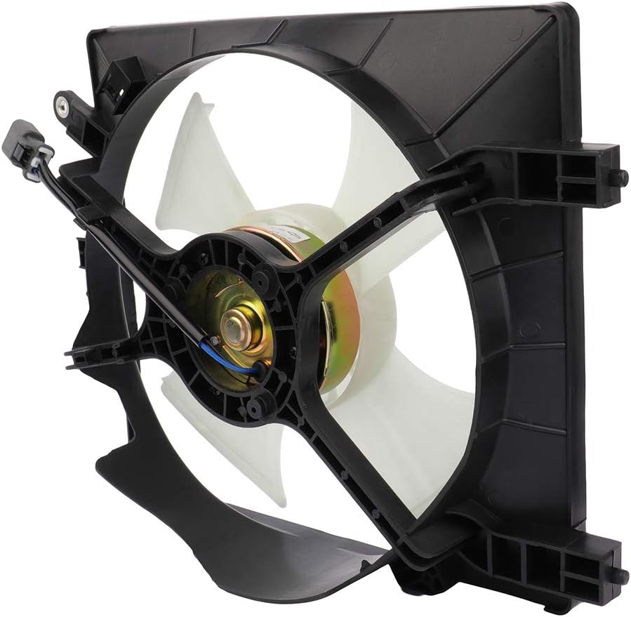 A/C Condenser Fan Assembly Cooling Fan Passenger Side/RH 620-220 KFKGF Universal Slim Fan Push Pull A/C Condenser Fan Assembly Cooling 12V Mount Kit 2001-2005 for Honda for Civic
