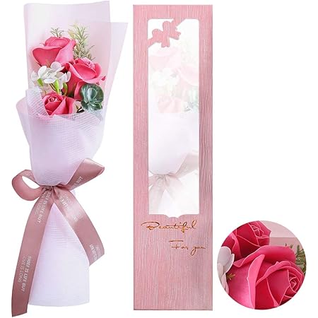 Amazon ソープフラワー フラワーソープ ギフト プレゼント 石けん 石鹸 花束 造花 バラ ピンク ミニサイズ 誕生日 結婚 恋人 記念日 お祝い イベント おしゃれ 母の日 父の日 バレンタイン ホワイトデー 昇進 転居 新築 祝い 造花 オンライン通販