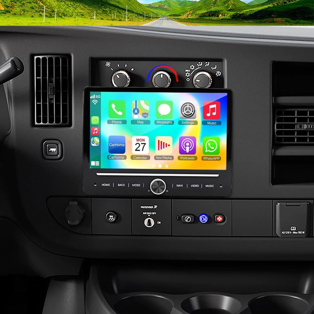 4+64G 10.1" Car Stereo Radio for Chevy Express 1500/2500/3500 2008-2011 with Wireless Carplay Android Auto,Android 14 Radio 2 Din Touch Screen GPS Navigation Bluetooth WiFi Mirror Link Backup Camera