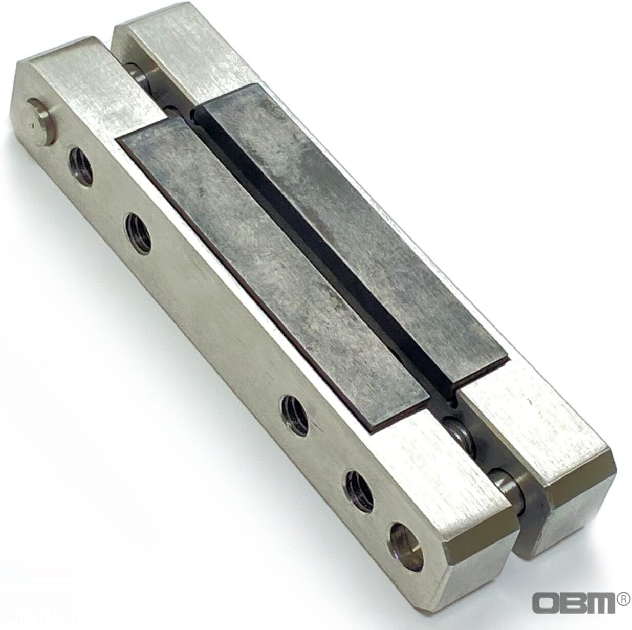 OBM Carbide File Guide – 4-3/4” Body with 2-3/4” Carbide Inserts – Precision Bevel & Tang Grinding Tool for Knife Making