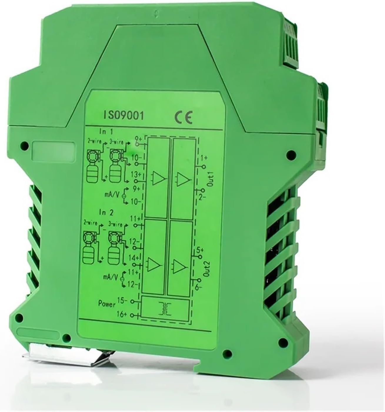 2-Input 2-Output 0-20mA 0-10V to 4-20mA RS485 DC Analog Signal Isolator(Input 0-20ma,Output 4-20mA)