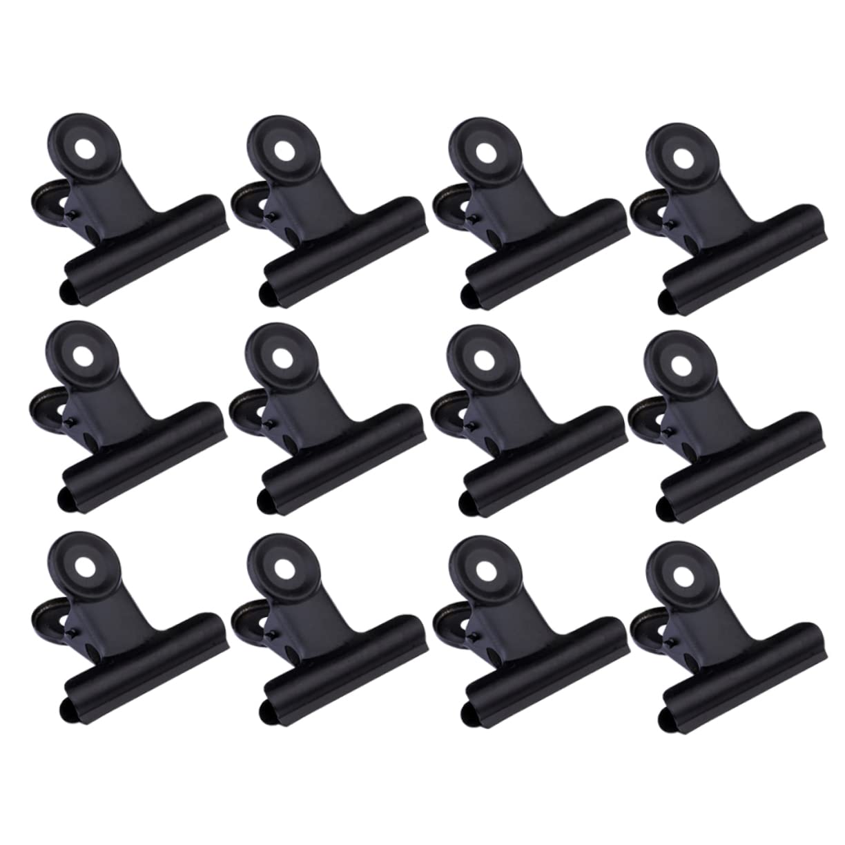 Lot de 2 Pinces à Reliure en Métal Noir de 38 Mm Solides à Ressort pour Le Bureau Le Rangement de Notes La Papeterie 30 Pièces