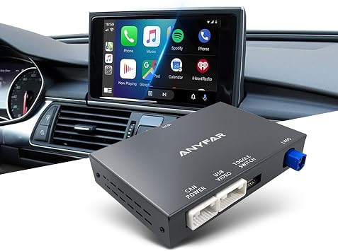 طقم فك تشفير محول CarPlay Android Auto يناسب Audi 2010-2015 A6 وA7 بنظام MMI 3G، ويدعم CarPlay اللاسلكي وAndroid Auto/التحكم الصوتي/رابط المرآة/الكاميرا/محرك أقراص USB/الملاحة