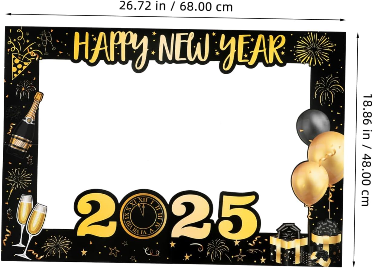 Year Photo Booth Frame Elegant and Party Decorations for Year Eve and Birthday Celebrations Creative Selfie Props for Festive Photography