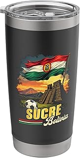 Sucre Bolivia Souvenir Bolivian Flag Stainless Steel Insulated Tumbler