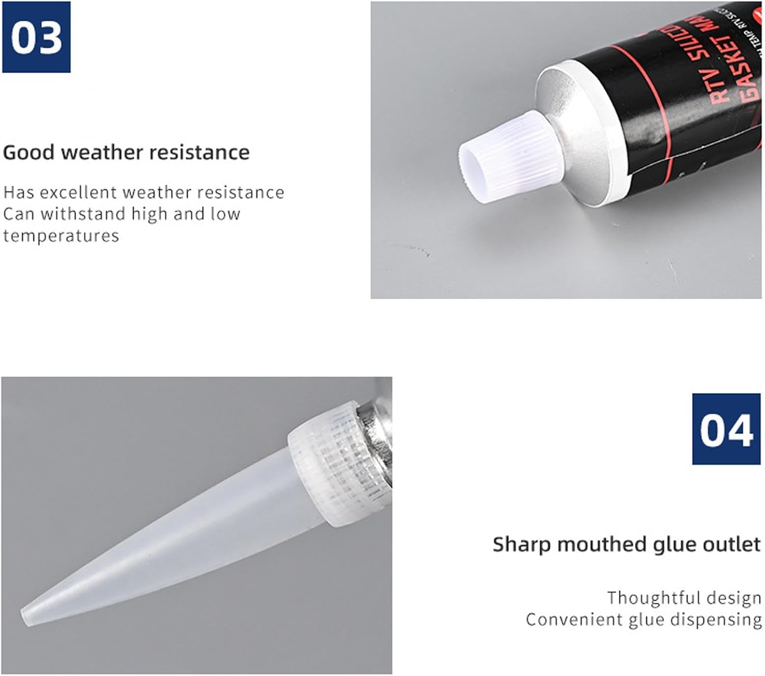 High Tack Gasket Sealant Red Bonding Silicone Glue