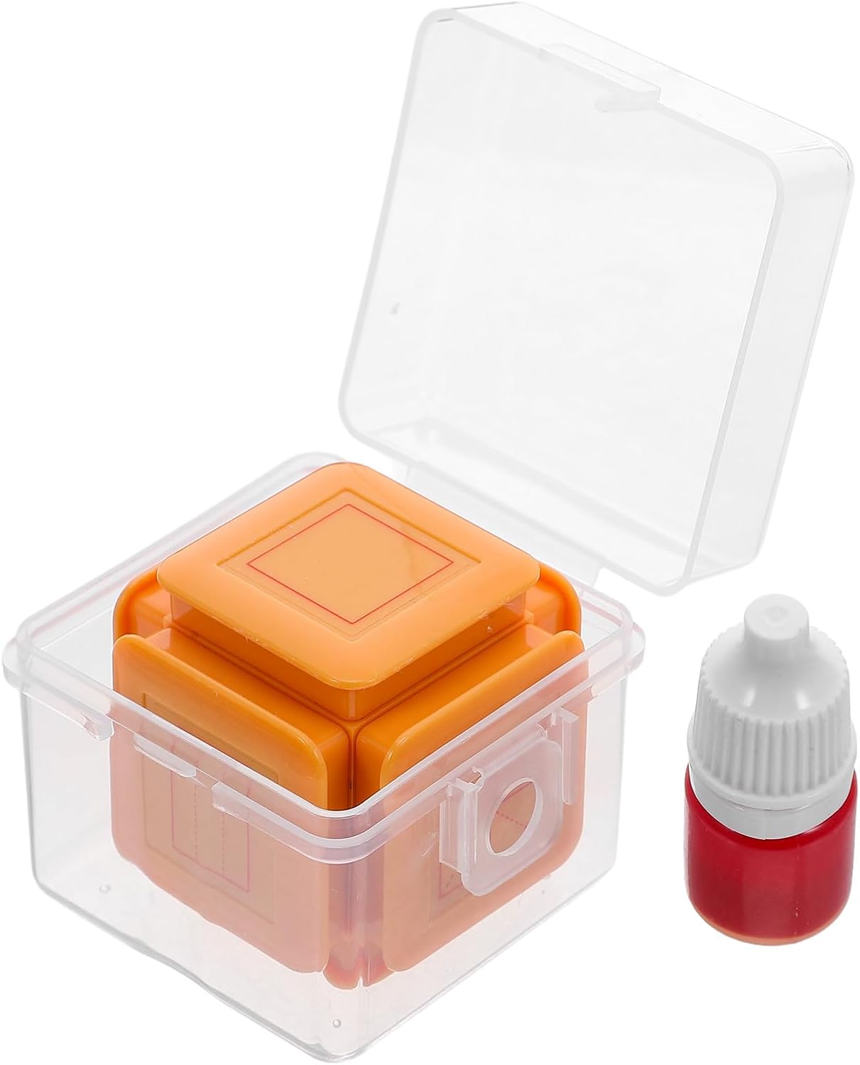 NOLITOY 6-in-1 Self-Inking Handwriting Stamp, Teacher Classroom Supplies, Yellow Tianzige Rice Grid Practice Tool for Early Education and Back to School