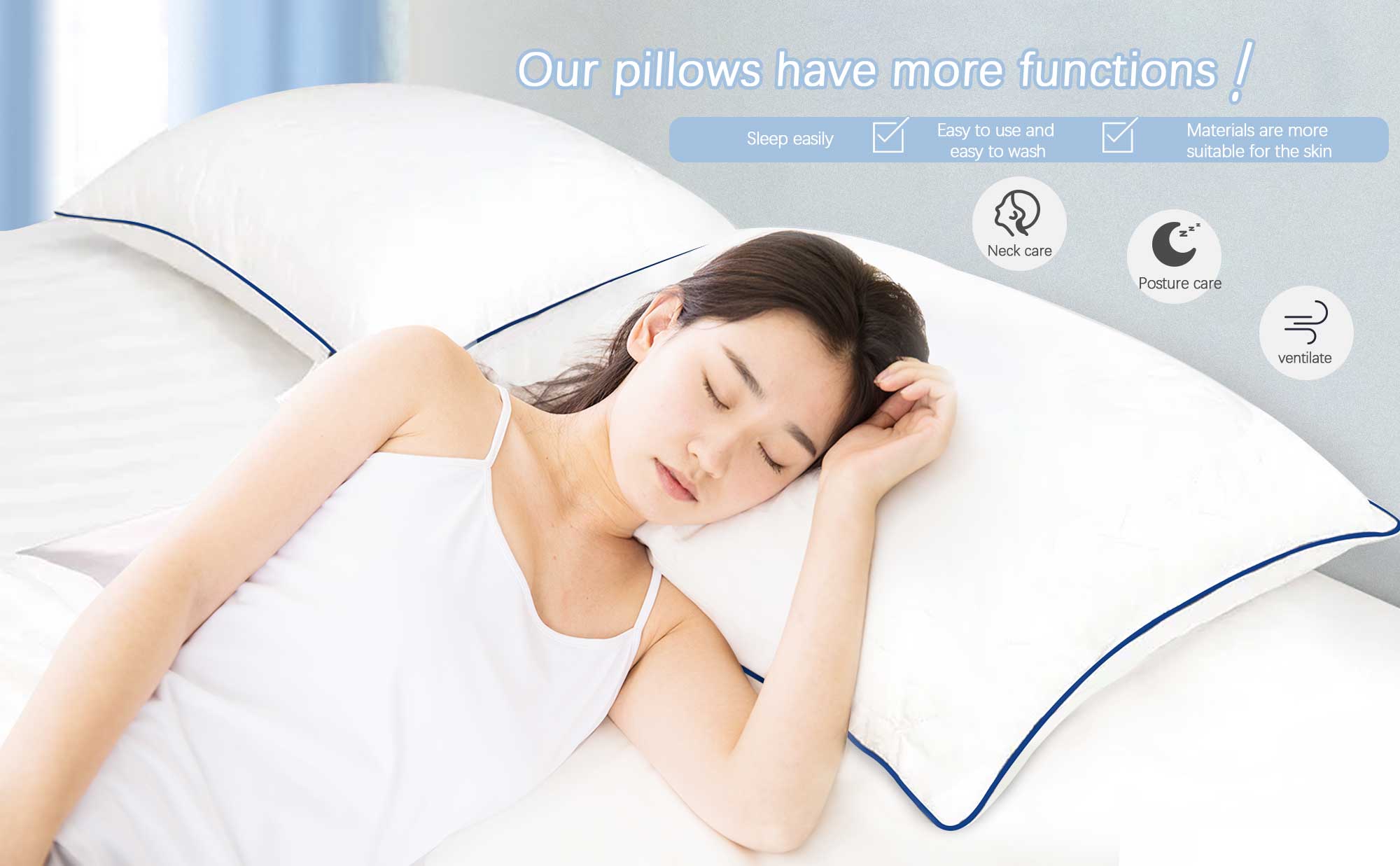 HAODEMI Lot De 2 Oreillers Rafraîchissants Qualité Hôtel - Rembourrage Alternative Duvet - 43x66 Cm - Pour Toutes Positions