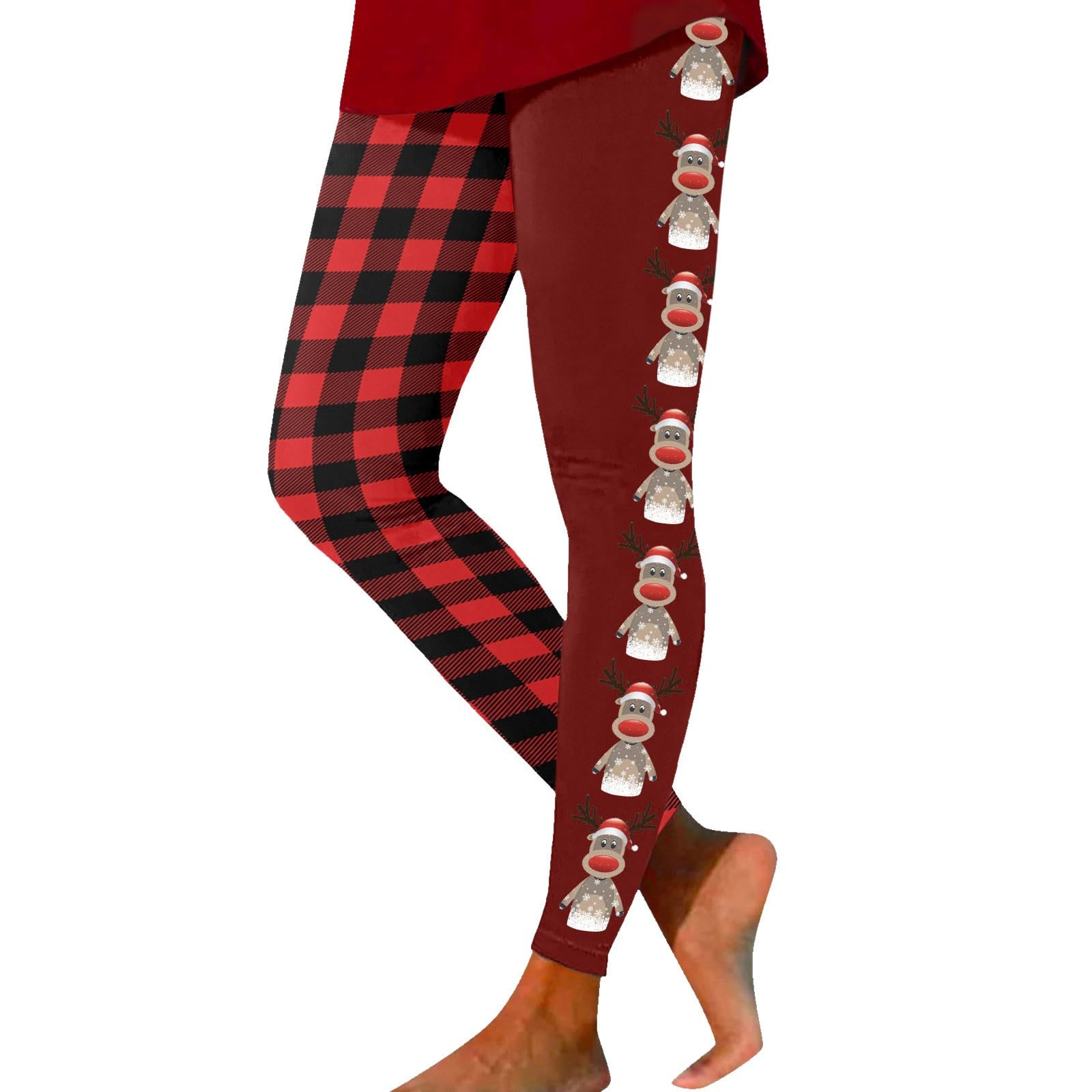 Leggings de mujer en tejido suave elástico alto de Navidad 6