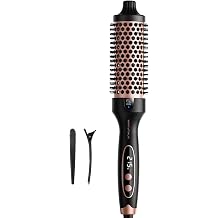 Wavytalk Blowout Boost Ionic Thermal Brush Makes Hair Smooth and Shiny Curling Brush 5 Temperature Levels Gentle on Hair 38 mm Barrel Dual Voltage Plug Rose Gold