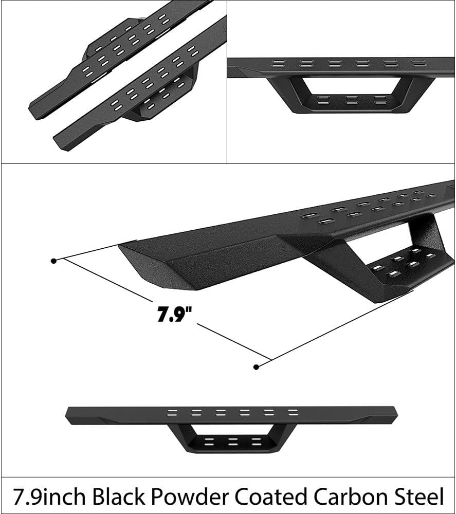 APG WB10RAJ6B - RS Drop Style Black Rectangular Nerf Bars