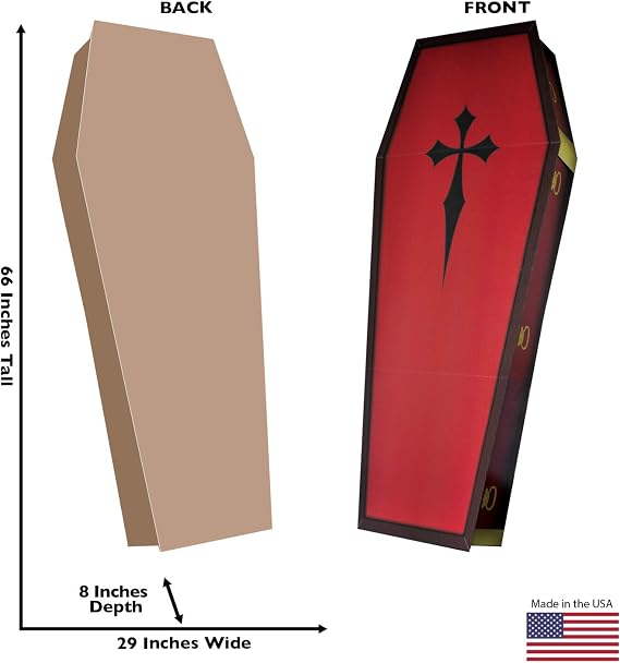 Cardboard People 3D Coffin Life Size Cardboard Cutout Standup