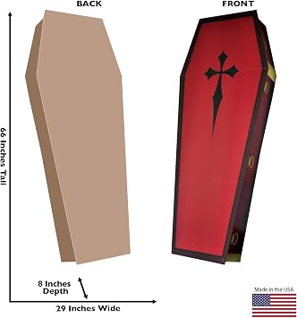 Cardboard People 3D Coffin Life Size Cardboard Cutout Standup