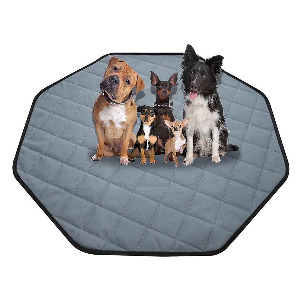 Namvo Tapis de Dressage réutilisable pour Chiot, Tapis Anti-Urine à Huit côtés, imperméable à l'eau, Tapis de Parc pour Chien Lavable, Tapis d'alimentation Super Absorbant, Tapis pour Chiot pour
