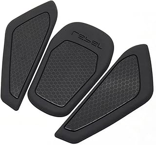 バイク用ステッカー サイドフューエルタンクキャップパッド に適合するホンダ レブル CM300 CM500 レブル CMX300 CMX500 用 ガソリンタンクパッド ステッカー デカール(黒1)