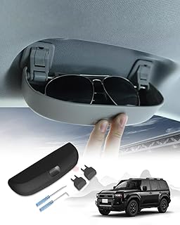 ruiya 2024 新型 トヨタ ランドクルーザー250 ランクル250 専用 サングラスケース サングラスホルダー サングラス スポーツサングラス ホルダー 収納 メガネ収納ケース ランドクルーザー250 アクセサリー ランクル250 アクセサリー 取付工具付き ABS素材 傷防止 内装パーツ ランクル 250 カスタム パーツ (ブラック)