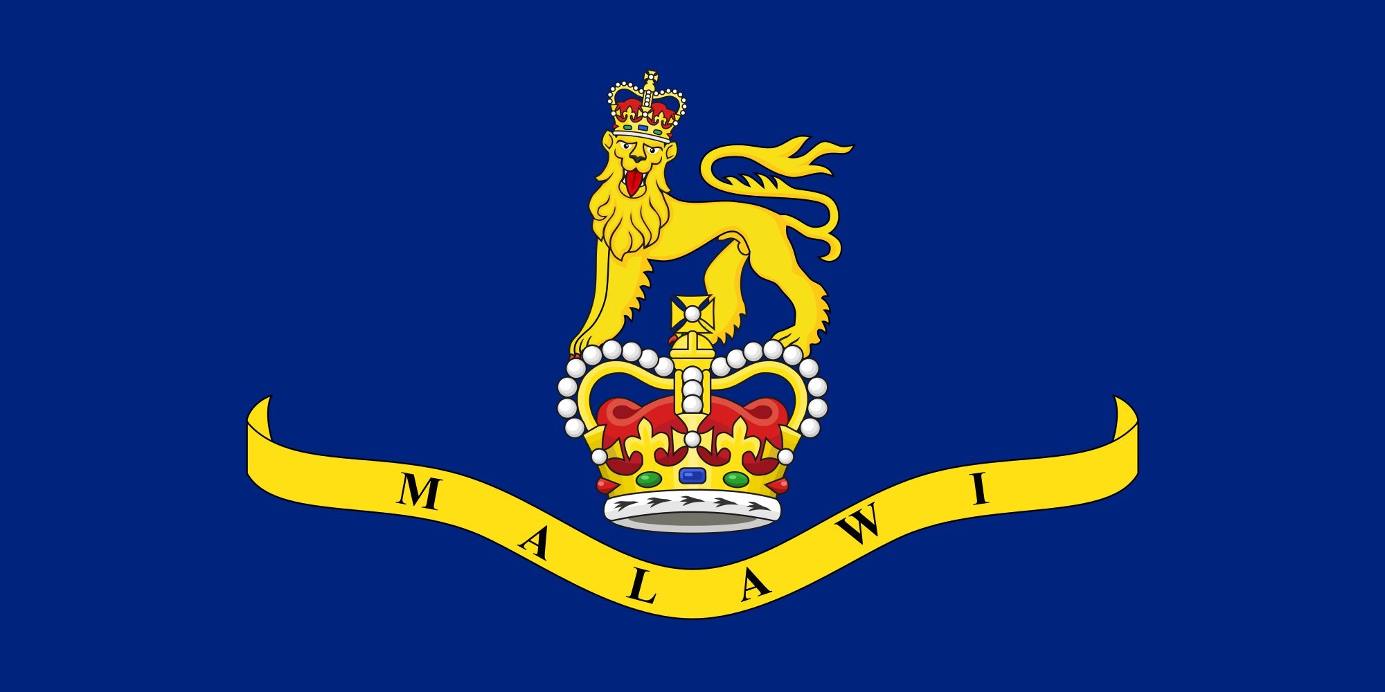 Drapeau Malawi Governor-General 1964–1966 grand pavillon historique rare