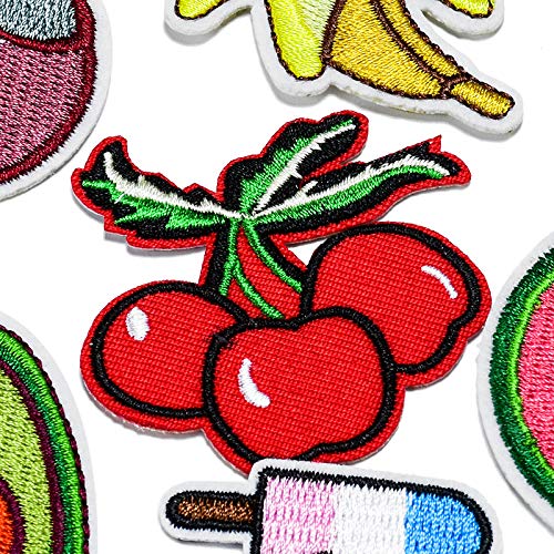 Zhdtw Assorted 40Pcs Small Fruit Design Iron On Patches For Kids Clothing, Cute Small Applique Patches For Girls, Embroidered Apple Banana Iron Patches For Backpacks Jeans Dt039 #TOP4