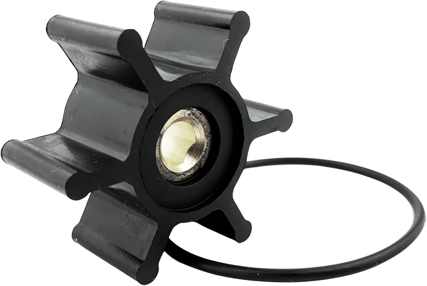 Inboard Water Pump Impeller Kit 09-824B-9 6303-0003-P for Onan 132-0160 Johnson F4B F38B Series Single Flat Drive, H profile, 5/16 Shaft Dia, Brass Insert