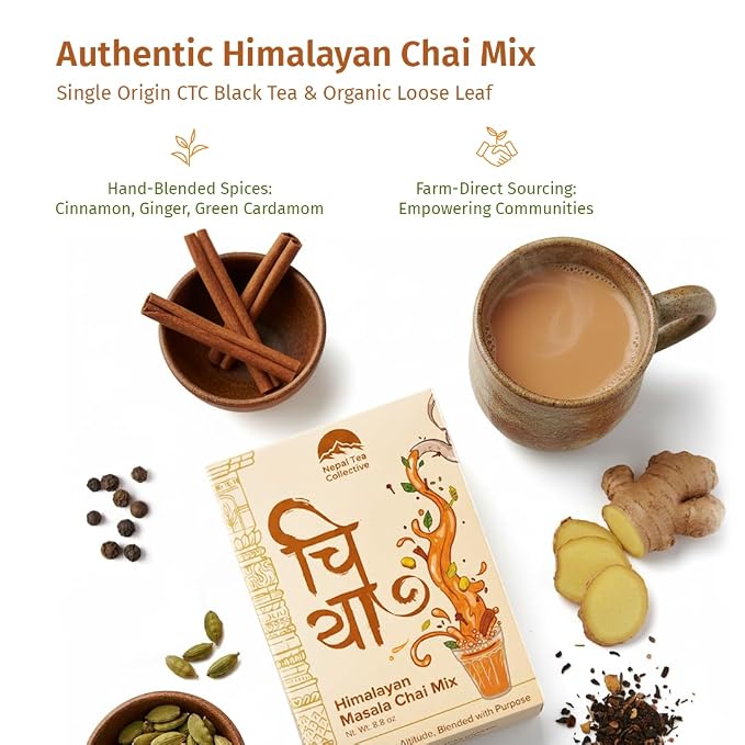 Té negro Masala Chai de hoja suelta 8.8 onzas miniatura 2