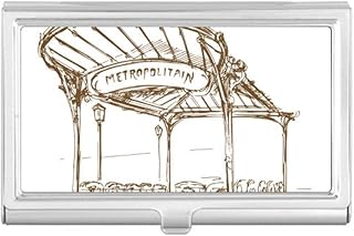Metropolitain Station France Paris Landmark Business Card Holder Case Pocket Box Wallet