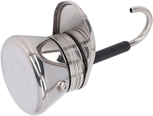 Miniatura 9 de Olla de café moca de una sola boquilla, cafetera de acero inoxidable, cafetera portátil ligera para acampar al aire libre y hogar (6.1 x 3.7 in)