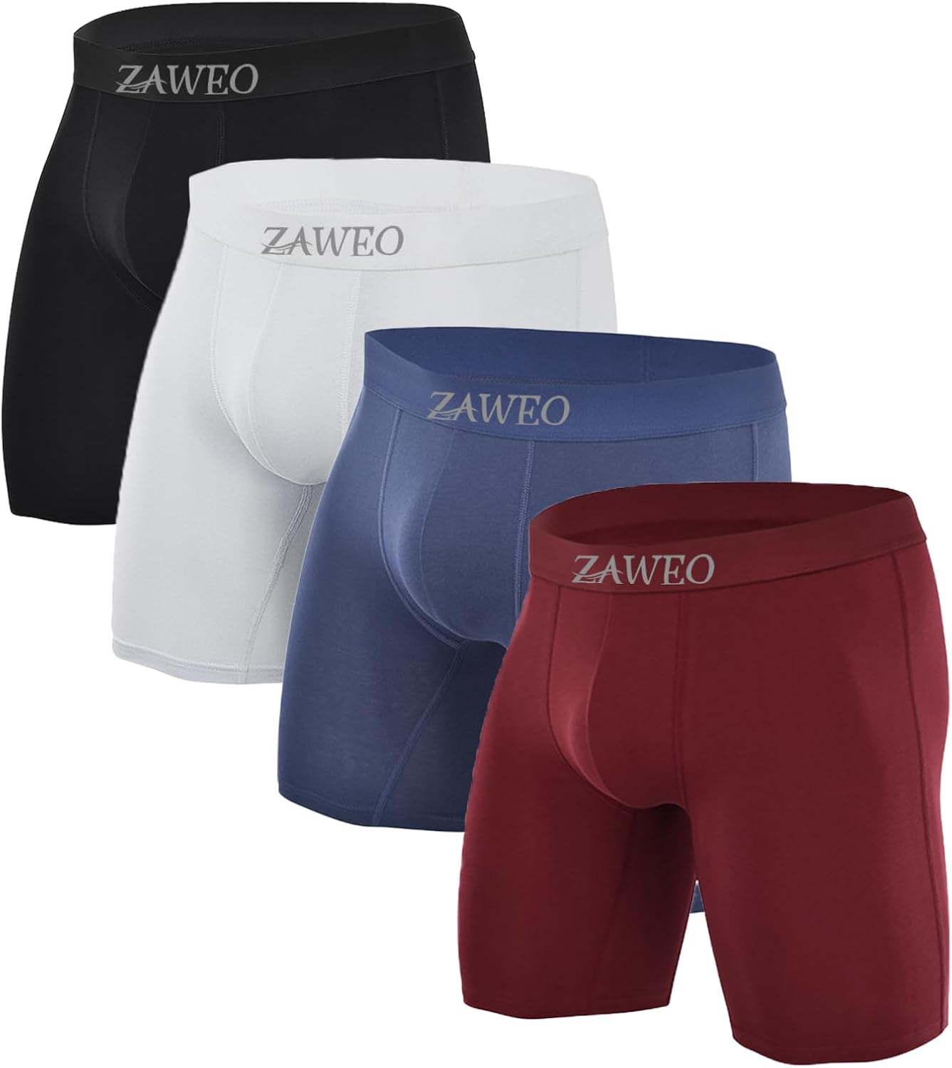 Men's Pure Cotton Underwear, Breathable, Soft, and Moisture Absorbing, Suitable for High-intensity Sports, 4-Piece Set